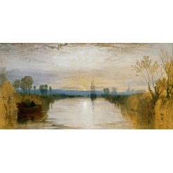 Tableau sur toile. Turner William, Le canal de Chichester