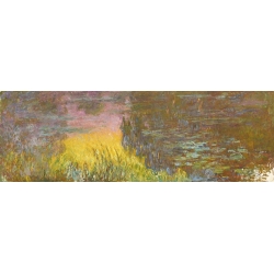 Tableau sur toile. Claude Monet, Les Nymphéas – Coucher du soleil