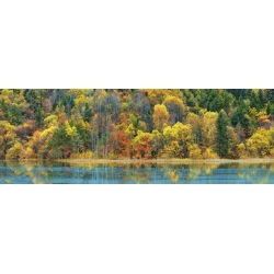 Tableau sur toile. Frank Krahmer, Lac et forêt en automne