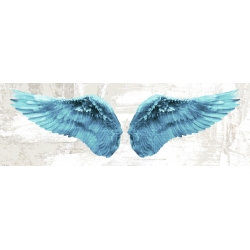 Tableau sur toile. Ailes d'ange. Angel Wings (Aqua)