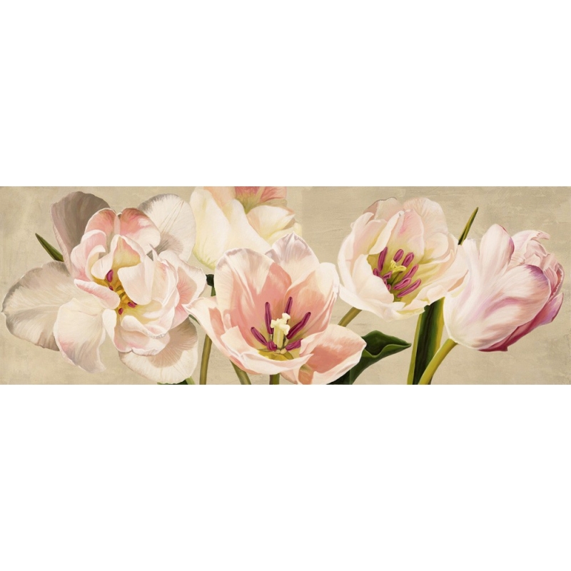 Wall art print and canvas. Luca Villa, White Flowers