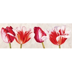 Wall art print and canvas. Luca Villa, Happy Tulips
