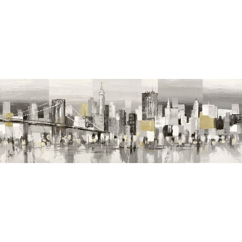 Leinwandbilder. Luigi Florio, Manhattan und Brooklyn Bridge