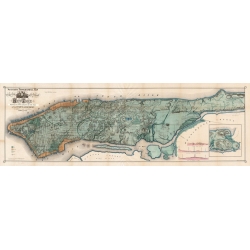 Karte und Weltkarte. Anonym, Karte von Manhattan, 1865