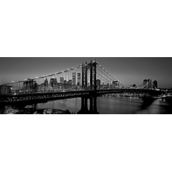Leinwandbilder. Richard Berenholtz, Manhattan Bridge e Skyline