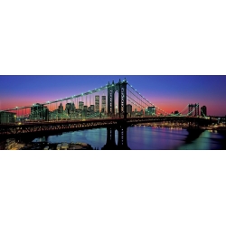 Tableau sur toile. Pont de Manhattan et Skyline