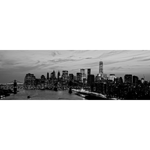 Leinwandbilder. Berenholtz, Lower Manhattan nach Sonnenuntergang, New York
