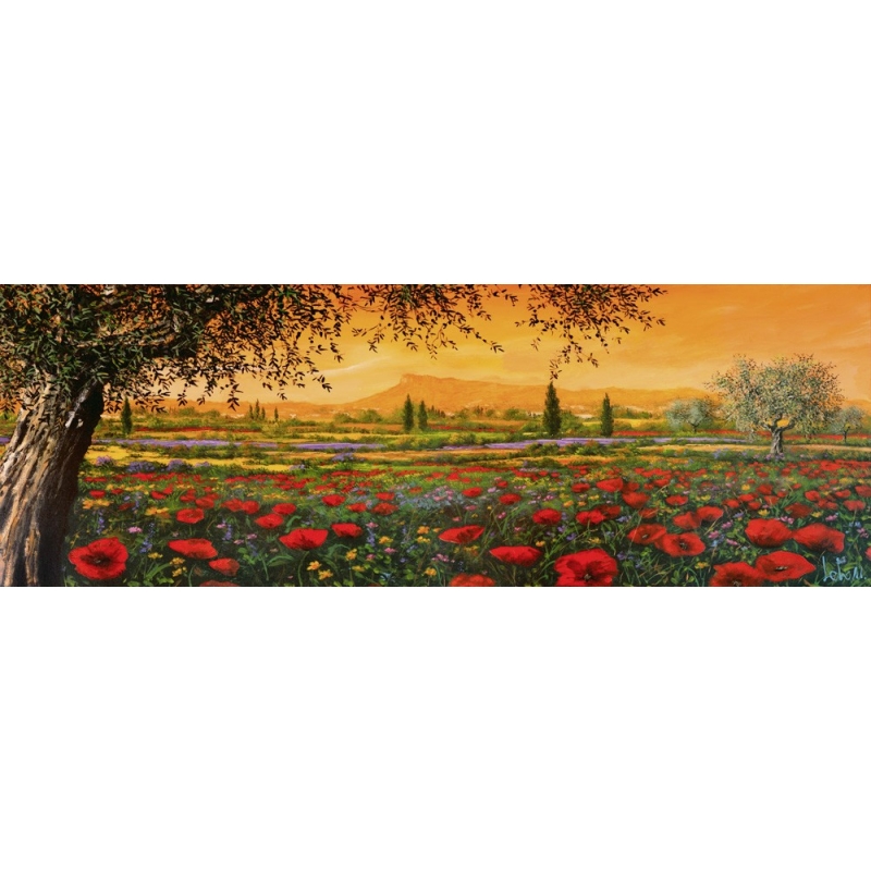 Wall art print and canvas. Tebo Marzari, Flowering plains