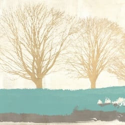 Leinwandbilder mit Bäume. Alessio Aprile, Tree Lines Gold