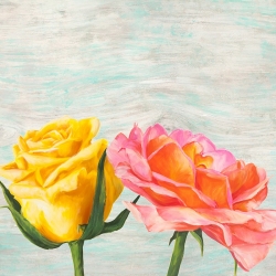 Tableau sur toile. Fleurs modernes, Funky Roses I