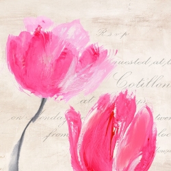 Tableau floral sur toile. Muriel Phelipau, Classic Tulips II