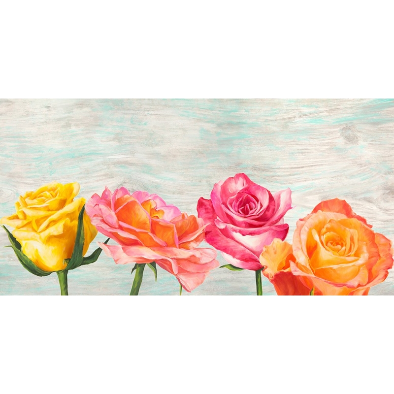Cuadros de flores modernos en canvas. Jenny Thomlinson, Funky Roses