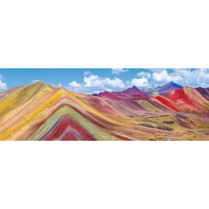 Wall art print and canvas. Pangea Images, Vinicunca Rainbow Mountain, Peru