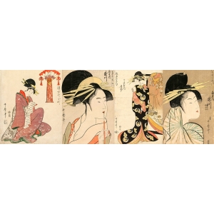 Leinwandbilder Japanische Kunst. Utamaro Kitagawa, Beautiful Women