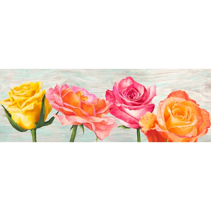 Wall art print and canvas. Jenny Thomlinson, Funky Roses