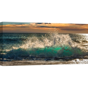 Leinwandbilder meer. Wellen am Strand, Kauai Island, Hawaii (detail)