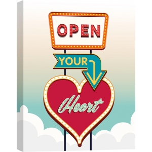 Wall art print and canvas. Steven Hill, Open your heart