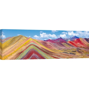 Wall art print and canvas. Pangea Images, Vinicunca Rainbow Mountain, Peru