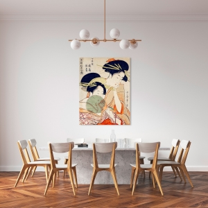 Wall art print and canvas. Utamaro Kitagawa, Courtesans