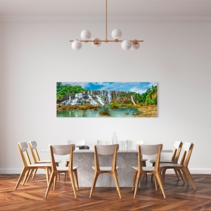 Wall art print and canvas. Pangea Images, Pongour waterfall, Vietnam
