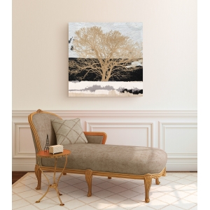 Cuadro árbol en canvas. Alessio Aprile, Golden Tree (detalle)
