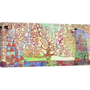Pop Art Leinwandblder. Eric Chestier, Der Baum des Lebens von Klimt 2.0