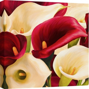 Tableau floral sur toile. Serena Biffi, Calla composition (détail)