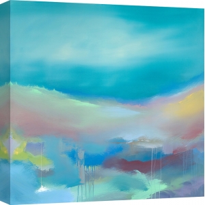 Cuadro abstracto azul en canvas. Italo Corrado, Serene