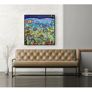 Wall art print and canvas. Wallas, The Jellyfish Dance