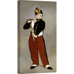 Quadro, stampa su tela. Manet, Edouard, Il giovane flautista