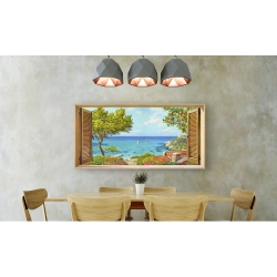 Wall art print and canvas. Andrea Del Missier, Window by the sea