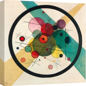 Cuadro abstracto en canvas. Wassily Kandinsky, Circles in a circle