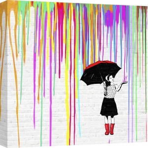 Tableau sur toile Banksy - Coloured Rain