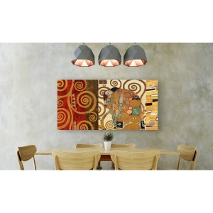 Wall art print and canvas. Gustav Klimt, Klimt Patterns – The Embrace (Gold)