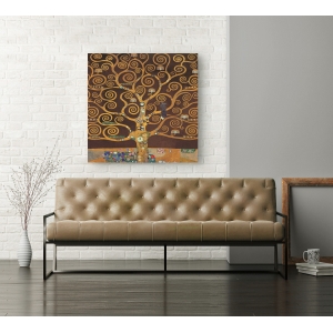 Cuadro famoso en canvas. Klimt, El árbol de la Vida (Brown Variation) II