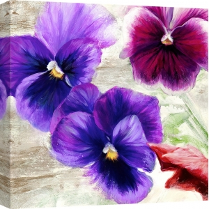 Tableau sur toile. Fleurs modernes, Violettes II