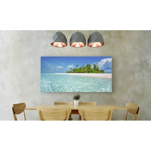 Leinwandbilder. Insel mit Palmen, Malediven