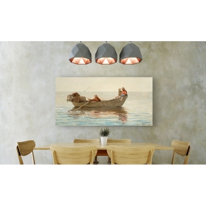 Wall art print and canvas. Winslow Homer, Three Boys in a Dory with Lobster Pots