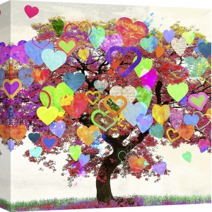 Tableau sur toile. Malìa Rodrigues, Tree of Love (détail)
