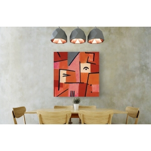 Cuadro abstracto en canvas. Paul Klee, Beware of Red