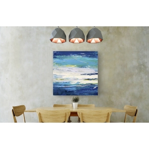 Cuadro abstracto azul en canvas. Lucas, En vuelo sobre el mar I