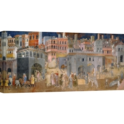Cuadro en canvas. Lorenzetti, Los efectos del buen gobierno en la ciudad