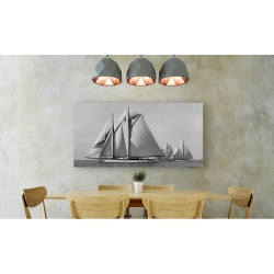 Cuadro en canvas, fotos de barcos. Edwin Levick, Schooner Race