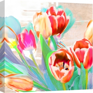 Leinwanddruck mit modernen Blumen. I dreamt of tulips (detail)