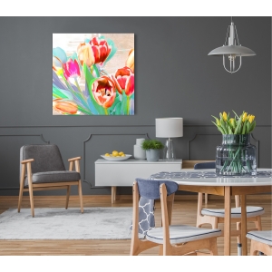 Wall art print and canvas. Kelly Parr, I dreamt of tulips (detail)