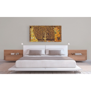 Wall art print and canvas. Gustav Klimt, Tree of Life (Brown Variation)