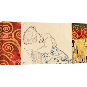 Quadro, stampa su tela. Gustav Klimt, Klimt Patterns – Donna che riposa