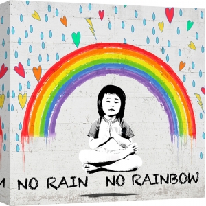 Leinwandbilder für kinderzimmer. No Rain No Rainbow (detail)