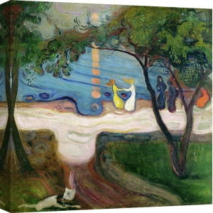 Tableau sur toile. Edvard Munch, Danse sur la plage