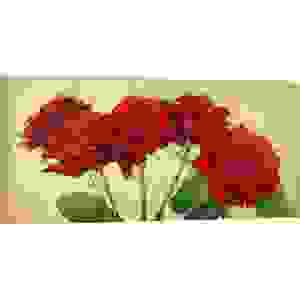 Tableau floral sur toile. Angelo Masera, Roses rouges
